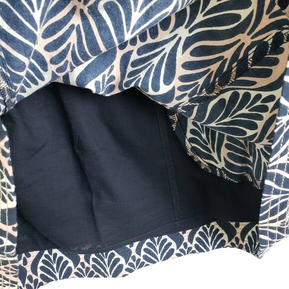 Free People Gia Shift Printed Mini Dress Bell Sleeve Lace-up 70s Bohemian size S - Picture 13 of 16